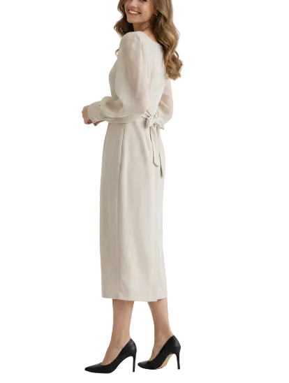 Trendy & Elegant Long Chiffon Sleeve Versatile Dresses - B6-DRESS-80