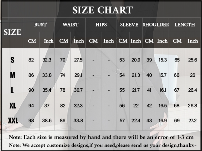 Trendy & Elegant Long Sleeve Lapel Blazer Jacket - B4-BLZ-03