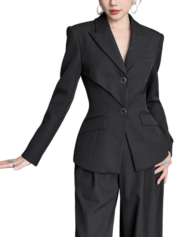 Trendy & Elegant Long Sleeve Lapel Blazer Jacket - B4-BLZ-03