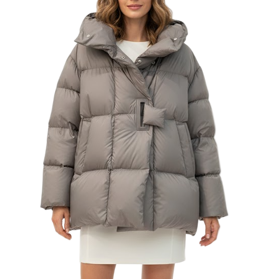 Trendy & Elengant Warm Loose--fit Lightweight  90% White Duck Down Quilted Puffer Jacket fot Women - B12-JKT-50