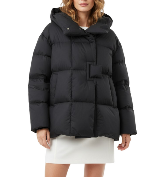 Trendy & Elengant Warm Loose--fit Lightweight  90% White Duck Down Quilted Puffer Jacket fot Women - B12-JKT-50