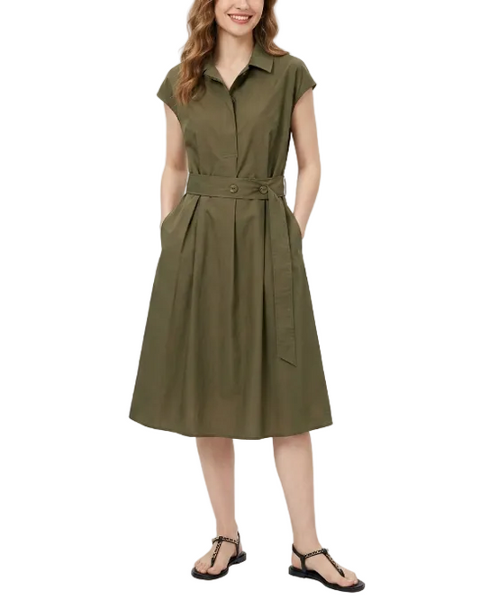 Trendy & Timeless Belted Waist Dresses for Women - B6-DRESS-17