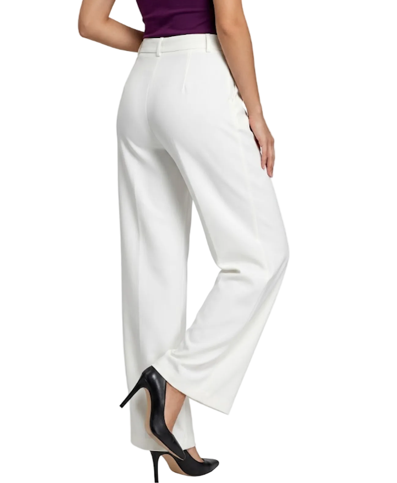 Trendy & Timeless High Waist Straight wide Leg  Dress Pants for Women - B6-JP-683