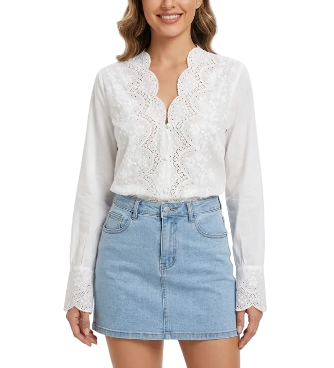Trendy & Timeless Long Sleeve Blouses for Women - B6-TOP-B816