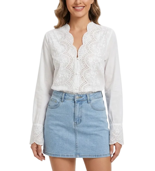Trendy & Timeless Long Sleeve Blouses for Women - B6-TOP-B816