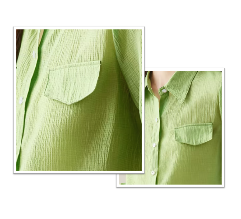 Trendy & Timeless Long Sleeve Collar Buttoned Front Dress Shirts for Women - B15-TOP-52