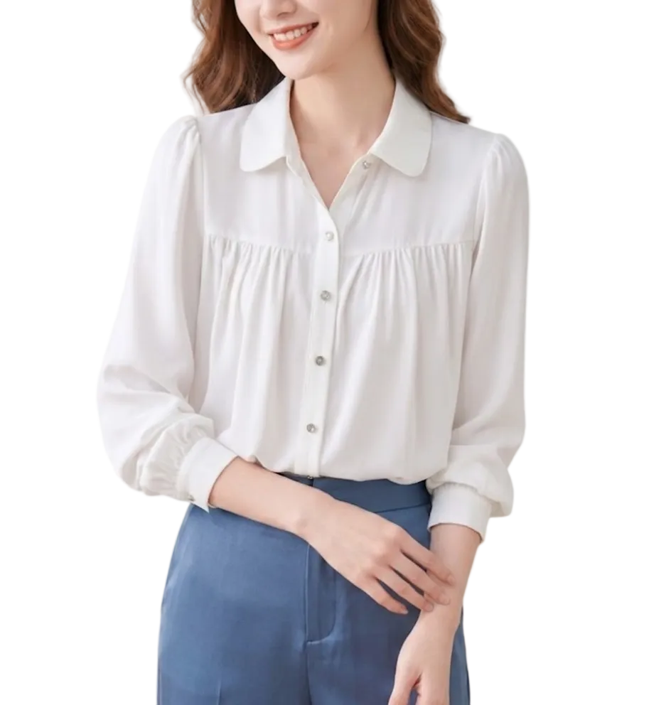 Trendy & Timeless Long Sleeve Collar Dress Shirts for Women - B15-TOP-70