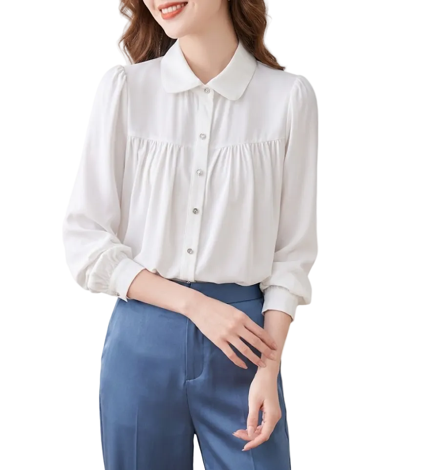 Trendy & Timeless Long Sleeve Collar Dress Shirts for Women - B15-TOP-70