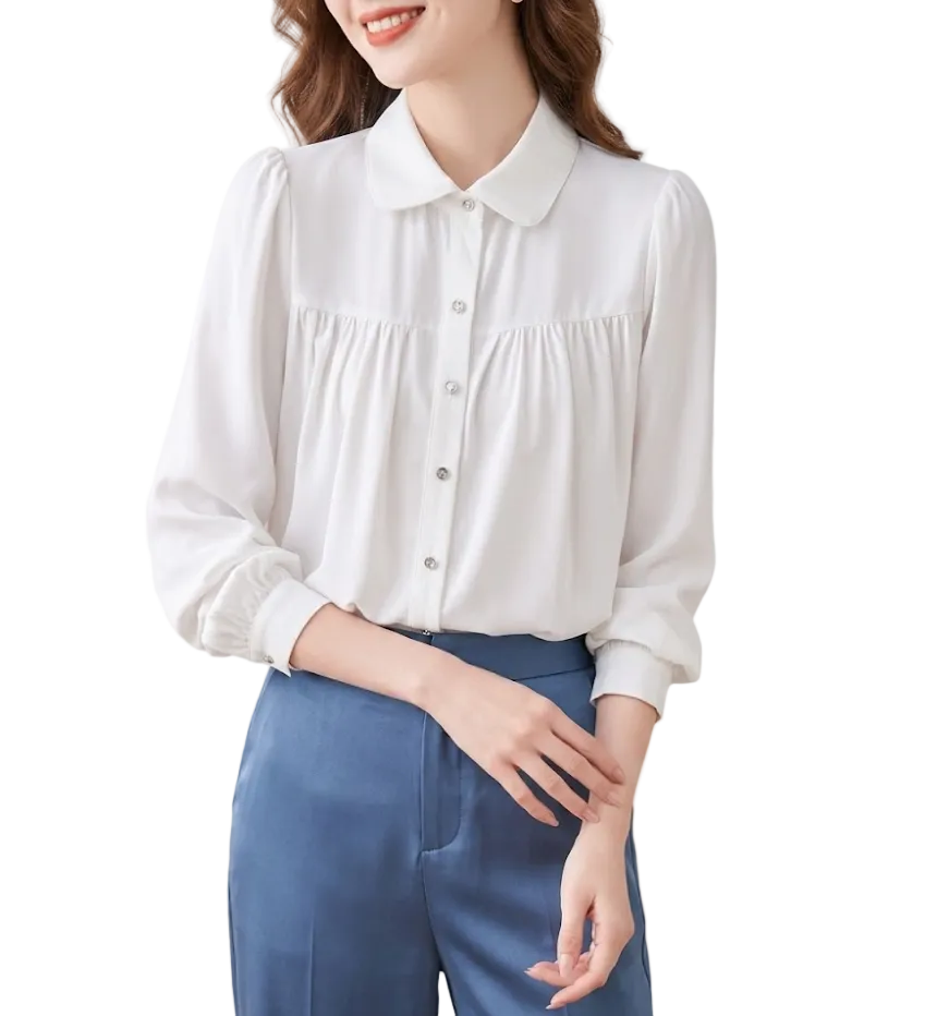 Trendy & Timeless Long Sleeve Collar Dress Shirts for Women - B15-TOP-70