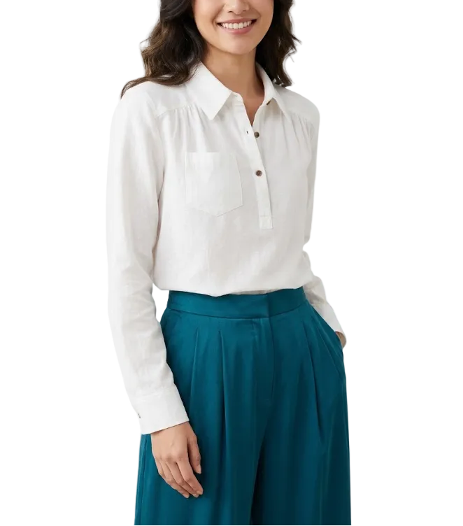 Trendy & Timeless Long Sleeve Cotton Blouses for Women - B6-TOP-B817