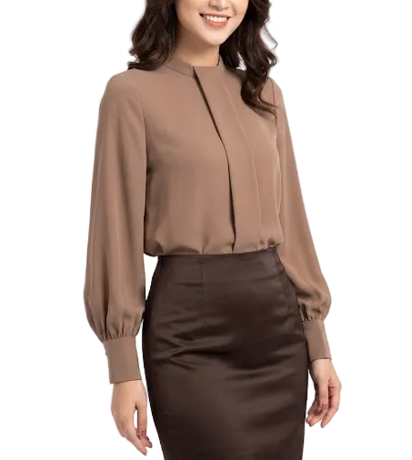 Trendy & Timeless Long Sleeve Dress Shirt Blouse-B1-TOP-BL402