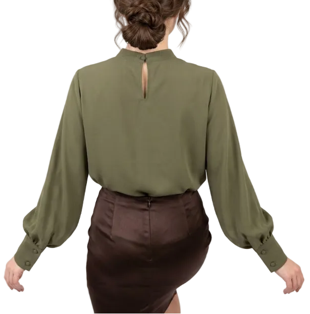 Trendy & Timeless Long Sleeve Dress Shirt Blouse-B1-TOP-BL402