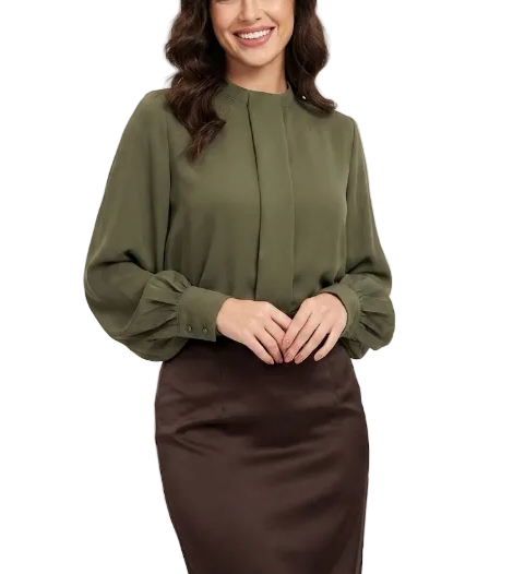 Trendy & Timeless Long Sleeve Dress Shirt Blouse-B1-TOP-BL402