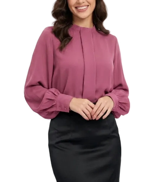 Trendy & Timeless Long Sleeve Dress Shirt Blouse-B1-TOP-BL402