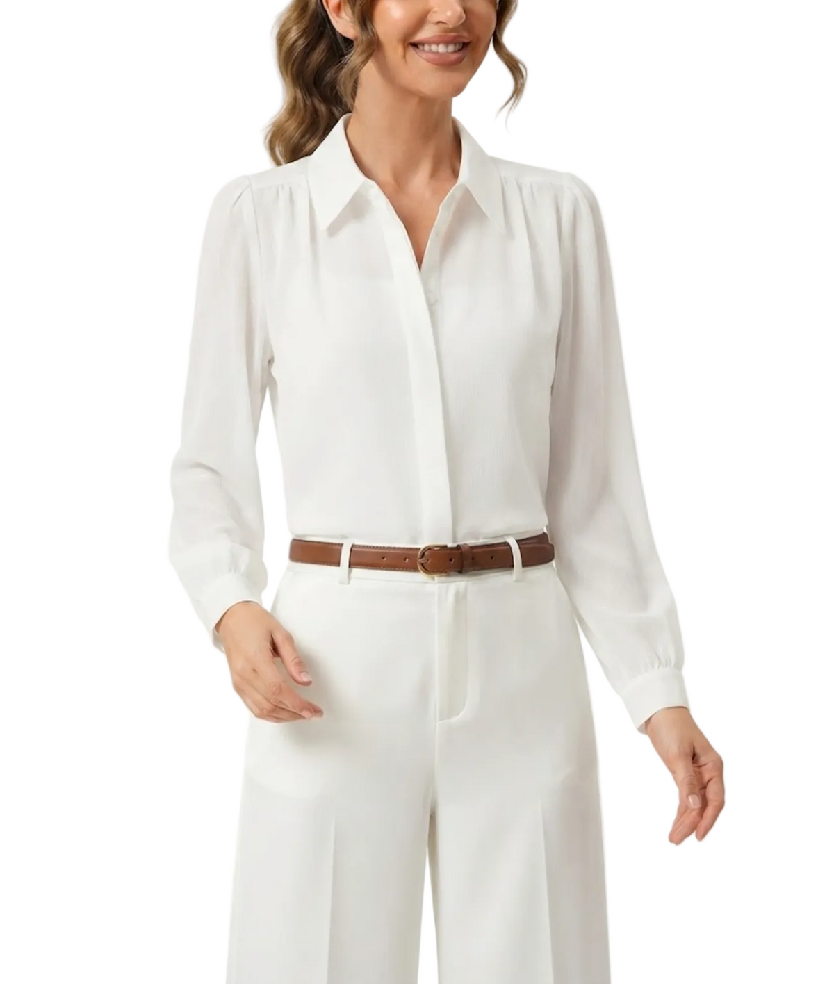 Trendy & Timeless Long Sleeve Dress Shirts for Women - B15-TOP-44