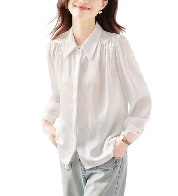 Trendy & Timeless Long Sleeve Dress Shirts for Women - B15-TOP-44