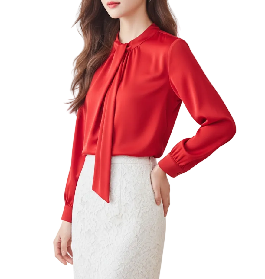 Trendy & Timeless Long Sleeve O-neck Pullover Blouses for Women - B15-TOP-63