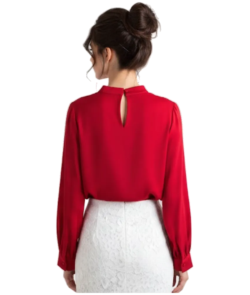 Trendy & Timeless Long Sleeve O-neck Pullover Blouses for Women - B15-TOP-63