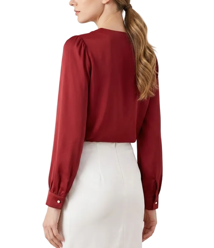 Trendy & Timeless Long Sleeve o-neck Pullover Blouses for Women - B15-TOP-77