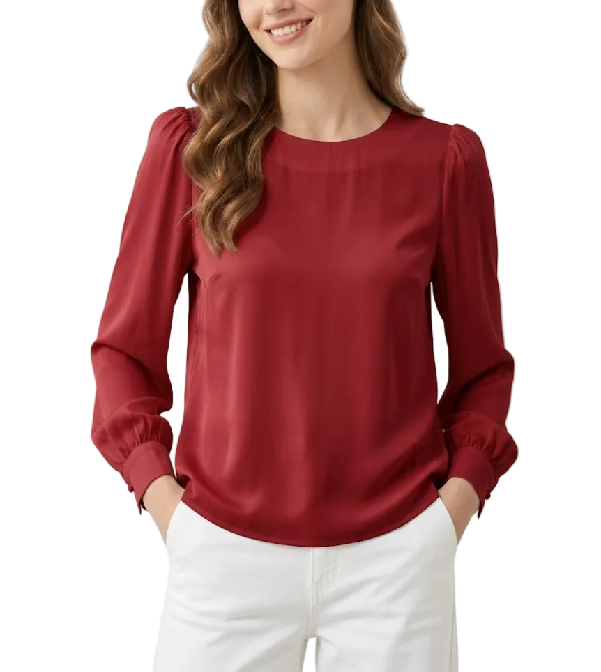 Trendy & Timeless Long Sleeve o-neck Pullover Blouses for Women - B15-TOP-77