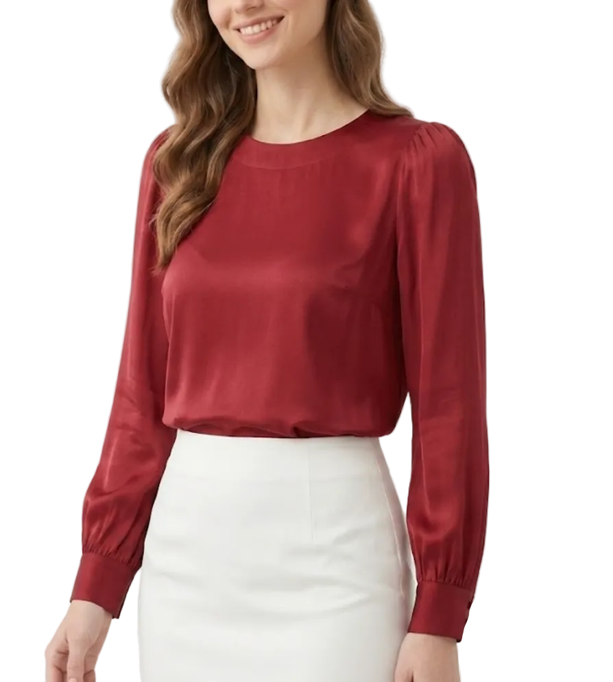 Trendy & Timeless Long Sleeve o-neck Pullover Blouses for Women - B15-TOP-77