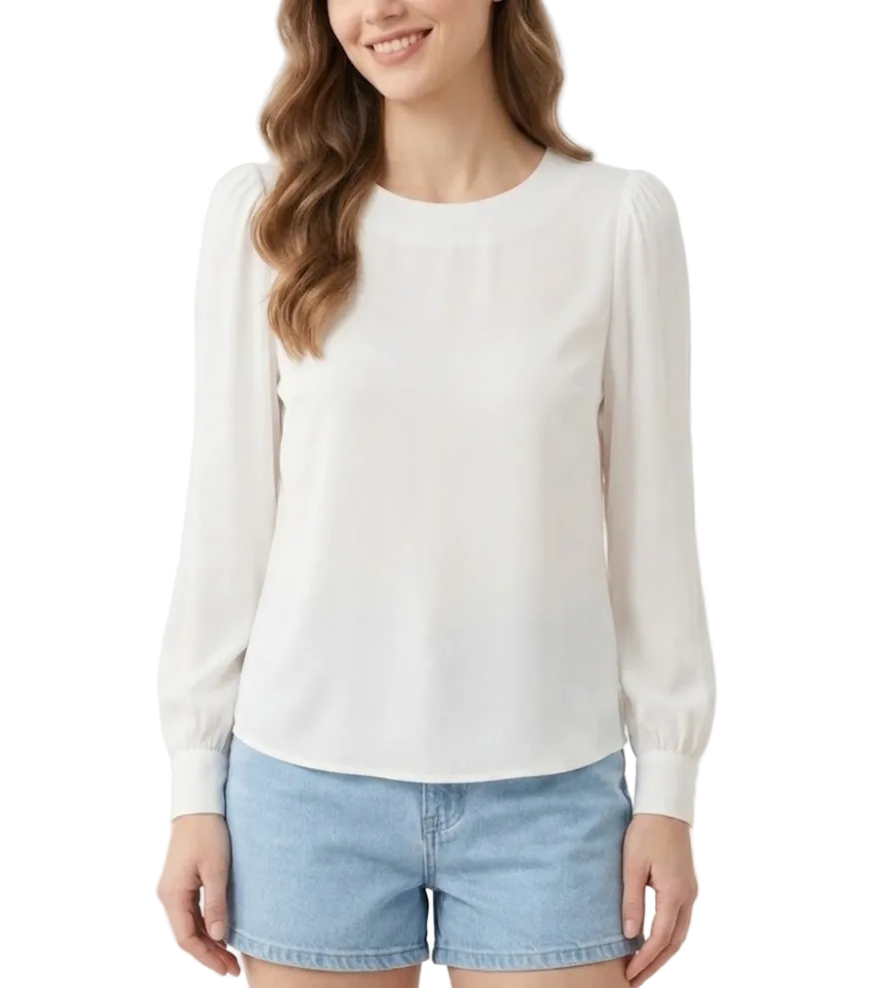Trendy & Timeless Long Sleeve o-neck Pullover Blouses for Women - B15-TOP-77