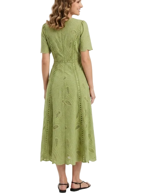 Trendy & Timeless Short Sleeve Embroidered Long Dresses - B6-DRESS-60