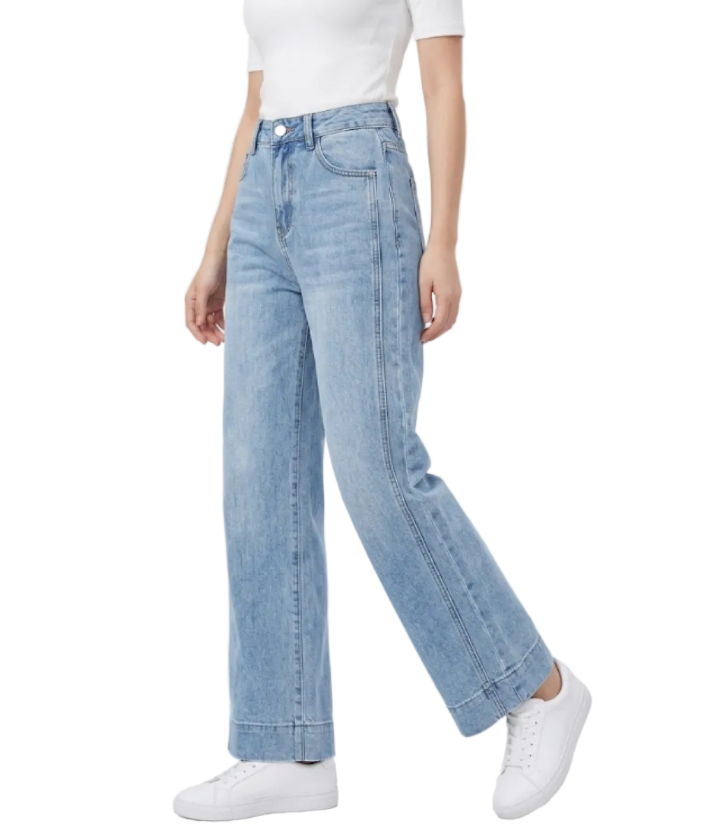 Trendy & Timeless Straight Leg Denim Pants for Women - B6-JP-682