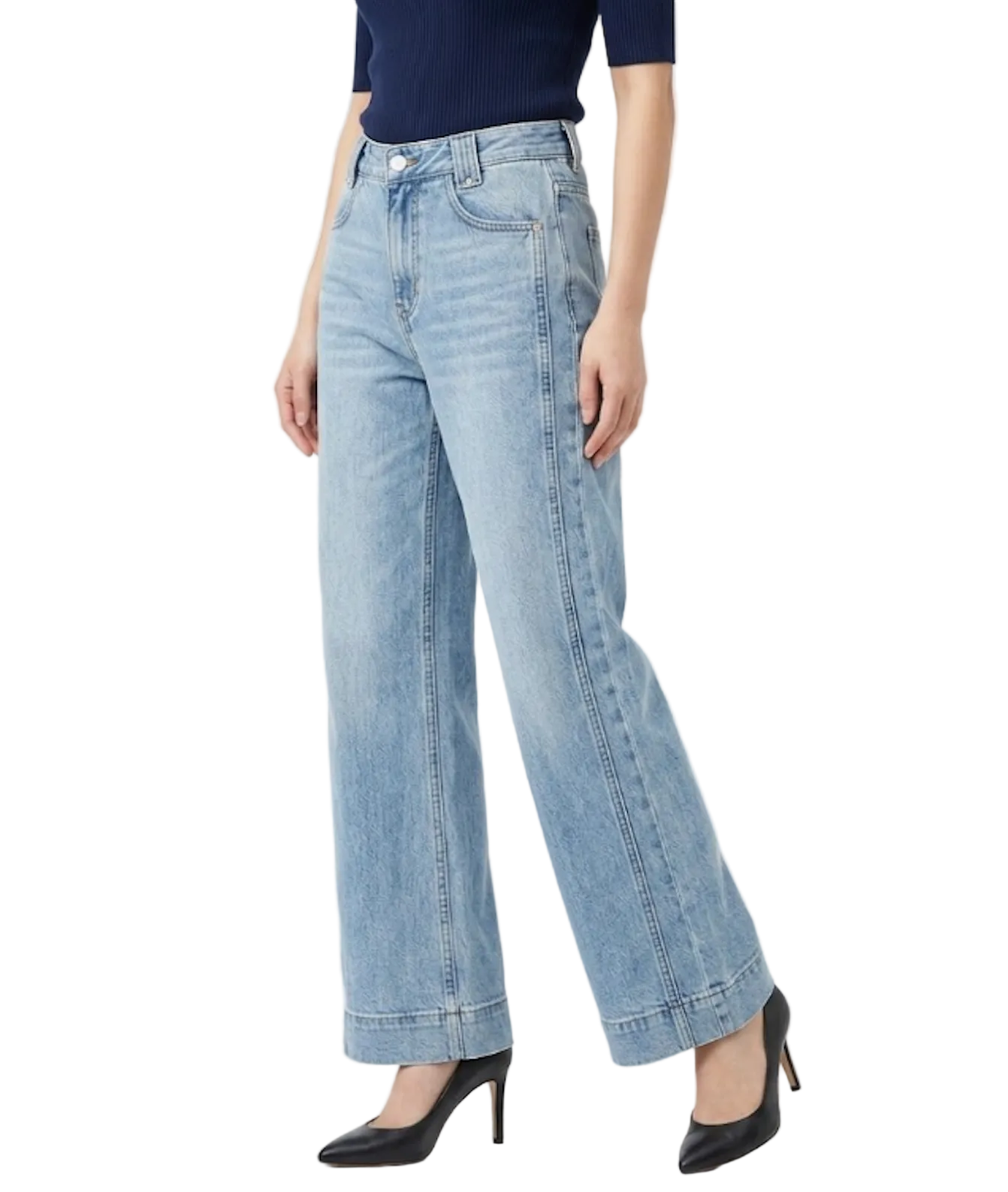 Trendy & Timeless Straight Leg Denim Pants for Women - B6-JP-682