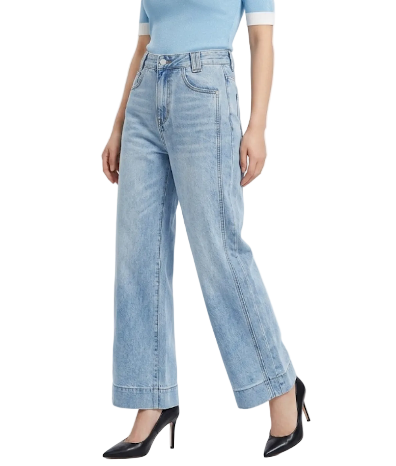 Trendy & Timeless Straight Leg Denim Pants for Women - B6-JP-682