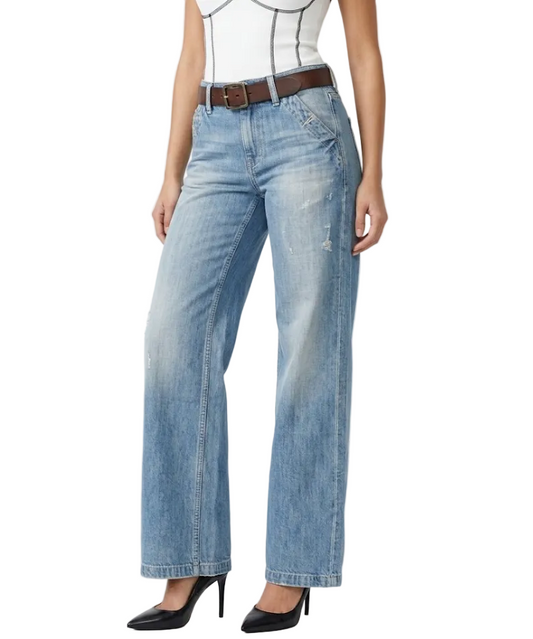 Trendy & Timeless Straight Wide Leg Denim Pants for Women - B1-JP-N-29