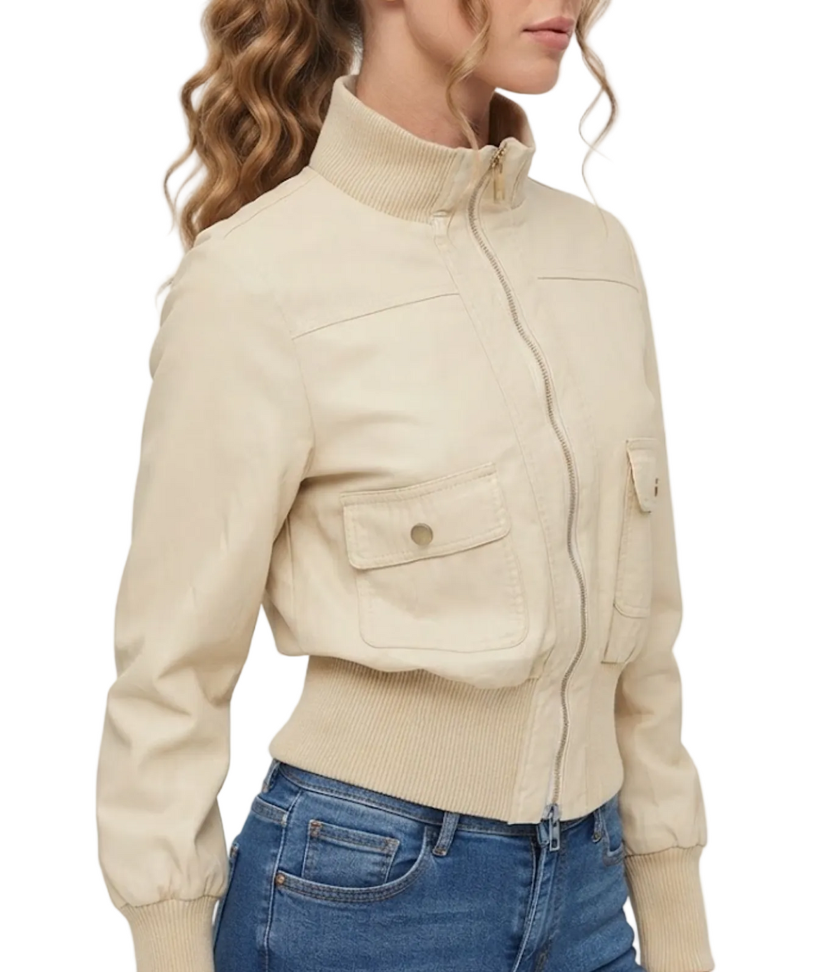Trendy & Timeless Turn-down Collar Zip-Up Front Pockets  Versatile Jackets for Women - BP-B20 -JKT-01