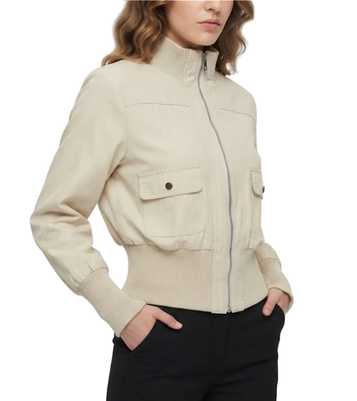 Trendy & Timeless Turn-down Collar Zip-Up Front Pockets  Versatile Jackets for Women - BP-B20 -JKT-01