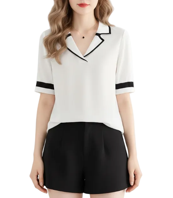 Trendy & Timeless Women’s Elegant Ice Silk Knitted Top SHIRT-BL114