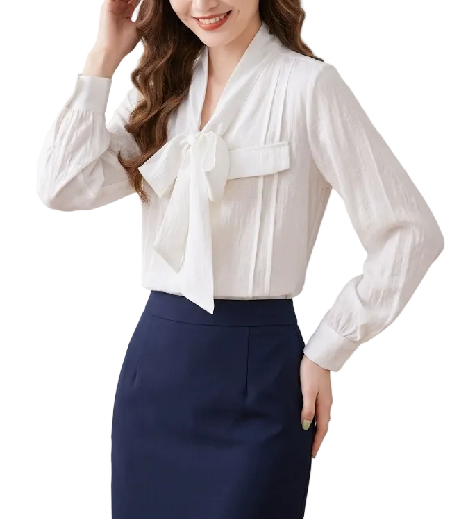 Trendy & Timeless Long Sleeve V-neck Pullover Blouses for Women - B15-TOP-73