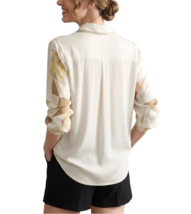 Elegant Turn-down Collar Long Sleeve Shirts For Women - SM8-TOP-09