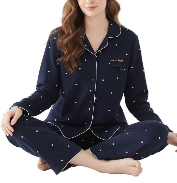 Women's 100% Cotton Long Sleeve PAJAMAS-PJS-21