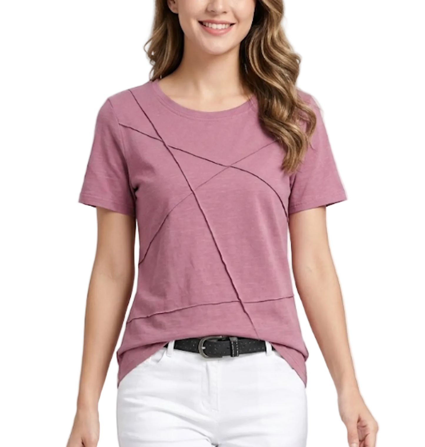 Women's Cotton Short Sleeve T-shirt-SHIRT-BL134