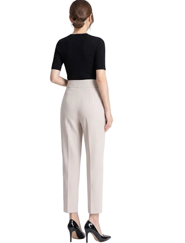 Women’s Cropped High Waist Trousers Dress PANTS-DP-13