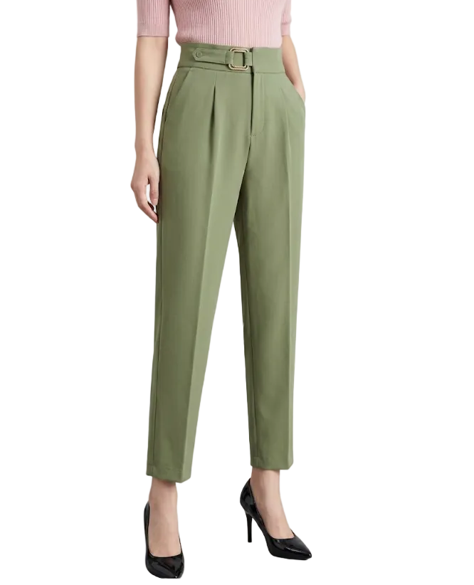 Women’s Cropped High Waist Trousers Dress PANTS-DP-13