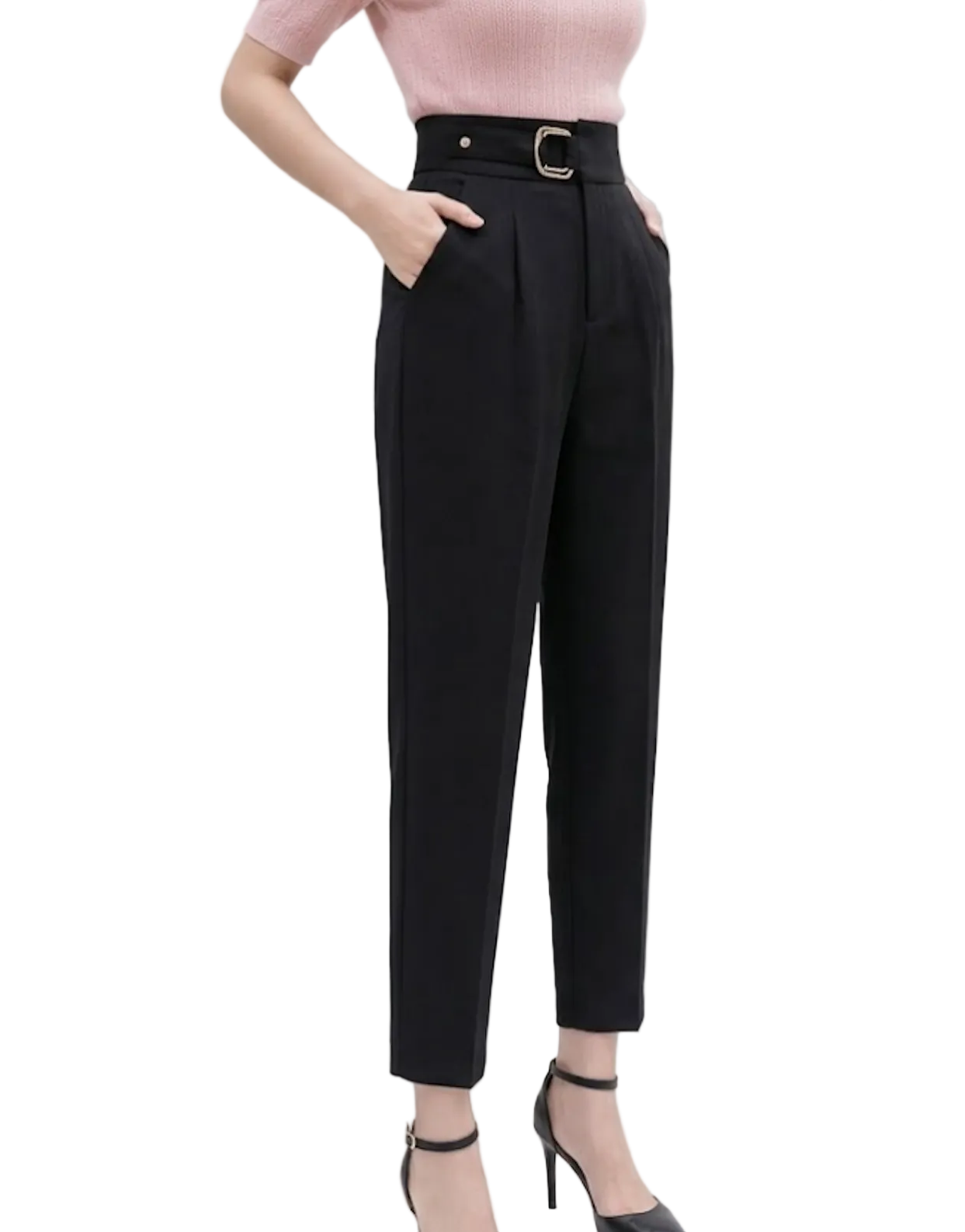 Women’s Cropped High Waist Trousers Dress PANTS-DP-13