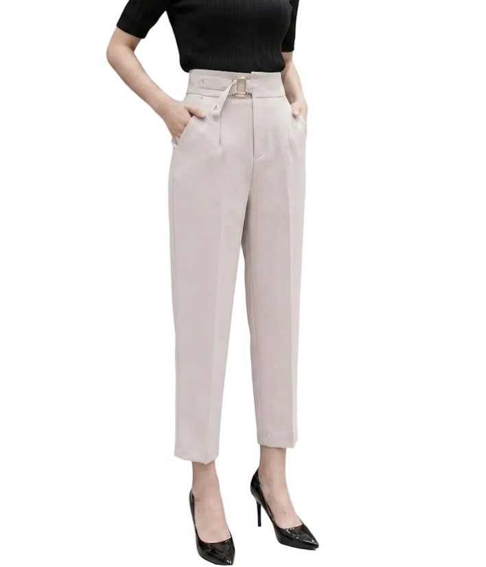Women’s Cropped High Waist Trousers Dress PANTS-DP-13