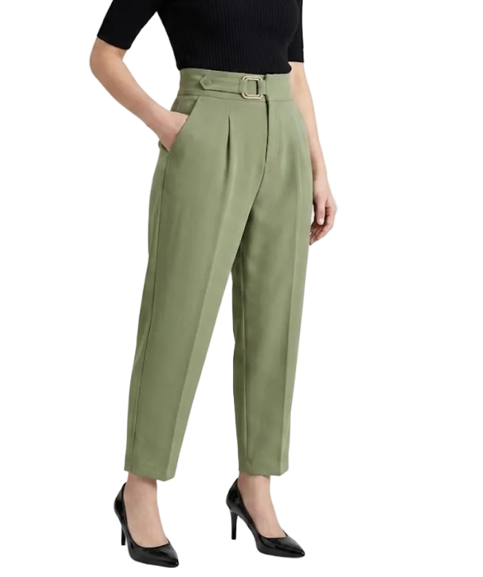 Women’s Cropped High Waist Trousers Dress PANTS-DP-13