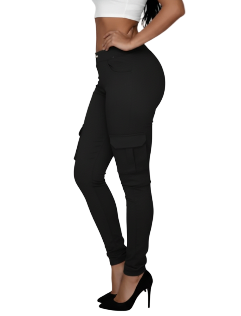 Women’s Drawstring Skinny Cargo Pants JEANS-JP-07