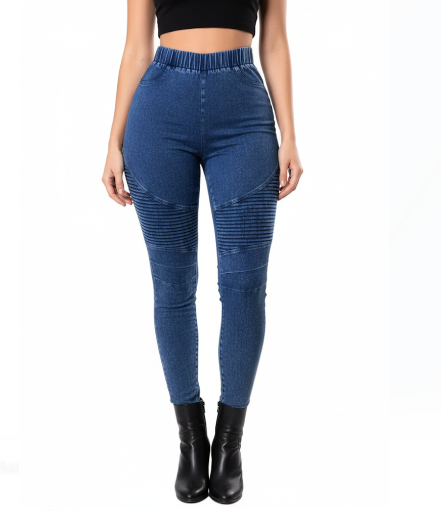 Women’s Elastic Waist Skinny JEANS-JP-27