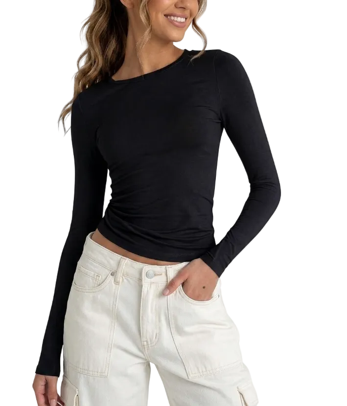Women's Full Sleeve Comfy Stretchy T-Shirt B2-BL-1022