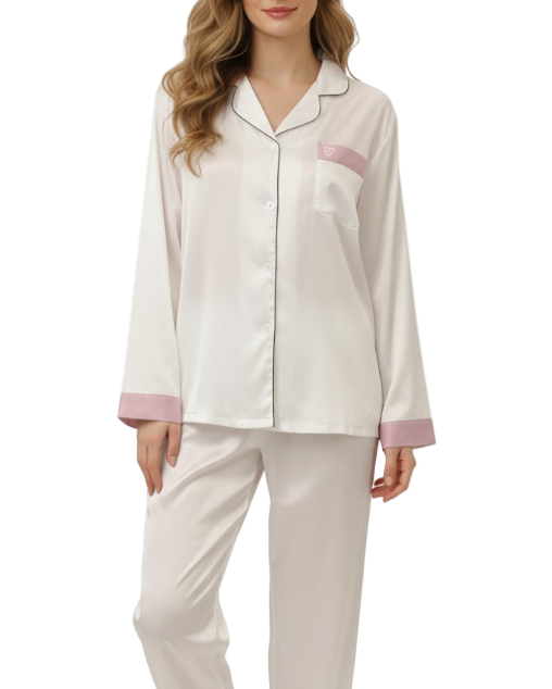 Women's Luxury ICE Silk Long Sleeve PAJAMAS-PJS-02