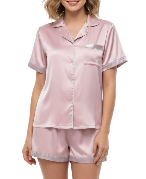 Women's Luxury ICE Silk Short Sleeve Shorts PAJAMAS-PJS-03