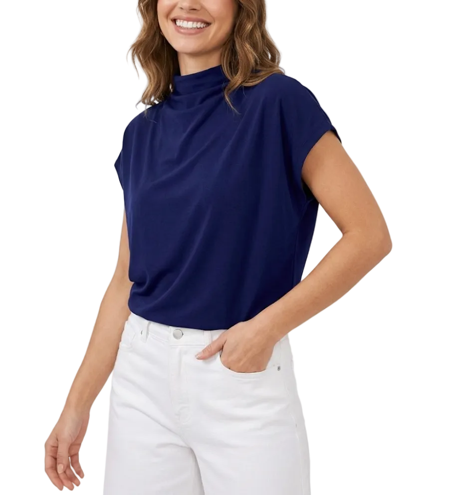 Women's Trendy Comfy Loose Fit Cotton Top T-Shirt B2-BL-1013