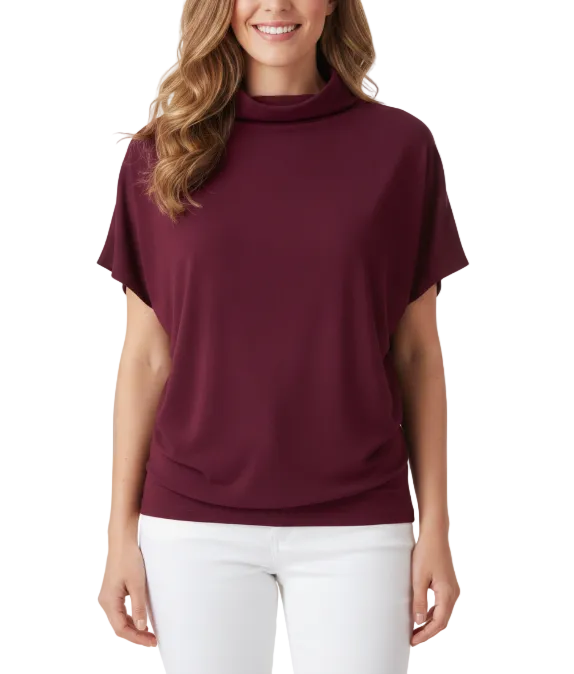 Women's Trendy Comfy Loose Fit Cotton Top T-Shirt B2-BL-1013-A